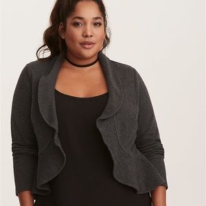 Torrid Ruffle Military Jacket